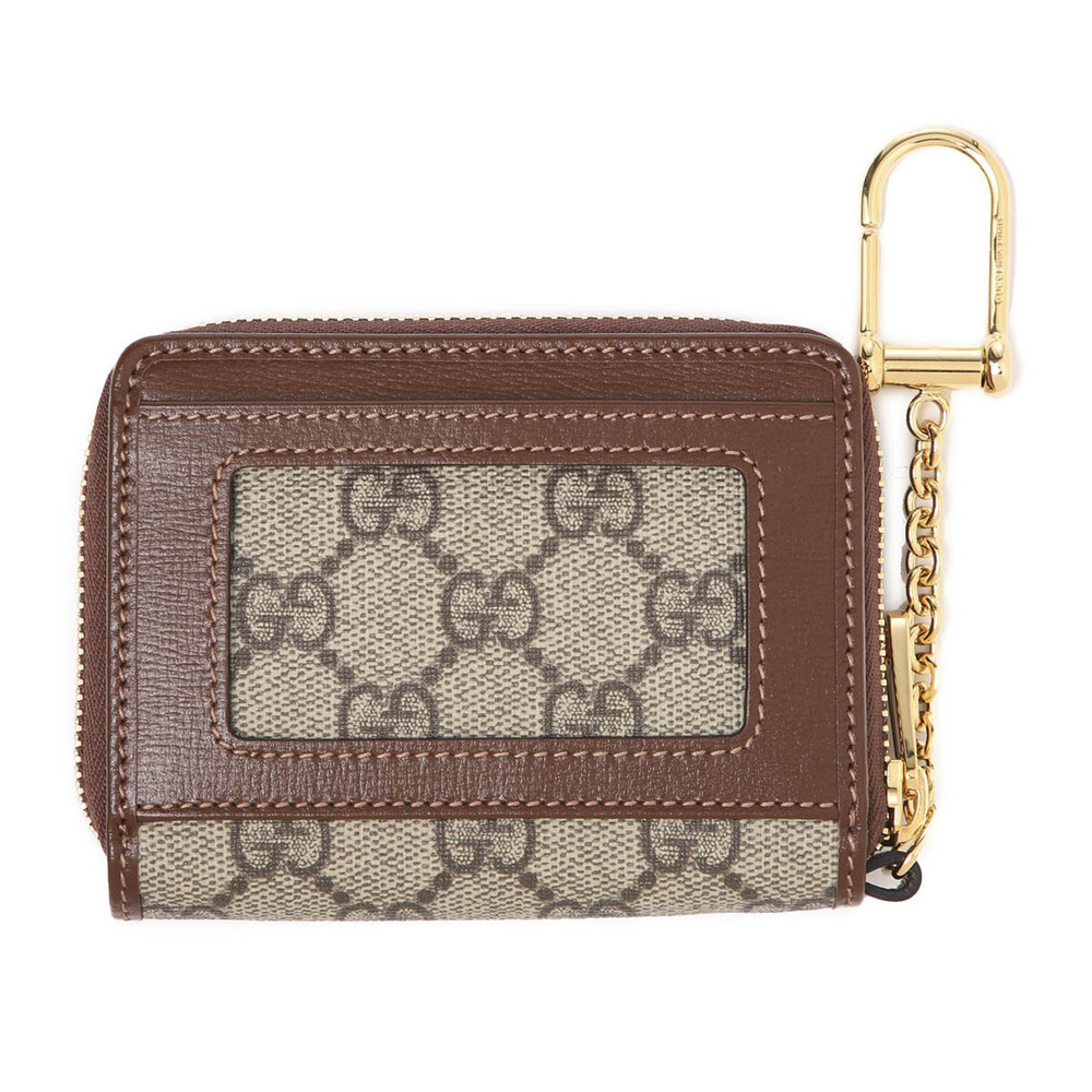 Gucci Zip Wallet Key Hook Brown GG Supreme - Picture 3 of 6
